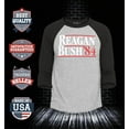 thumbnail image 2 of Shop4Ever Men's Reagan Bush '84 Retro President Campaign Raglan Baseball Shirt Large Heather Grey/Black, 2 of 4