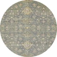 thumbnail image 1 of Ahgly Company Machine Washable Indoor Round Abstract Tan Brown Gold Area Rugs, 4' Round, 1 of 7