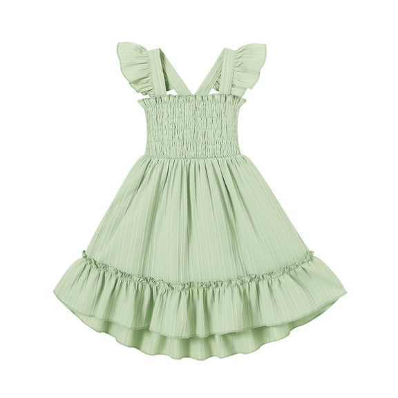 MAMAMI Baby Girls 18M-6T Clothes Summer Ruffle Sleeveless Toddler Girls Dress Beach Sundress