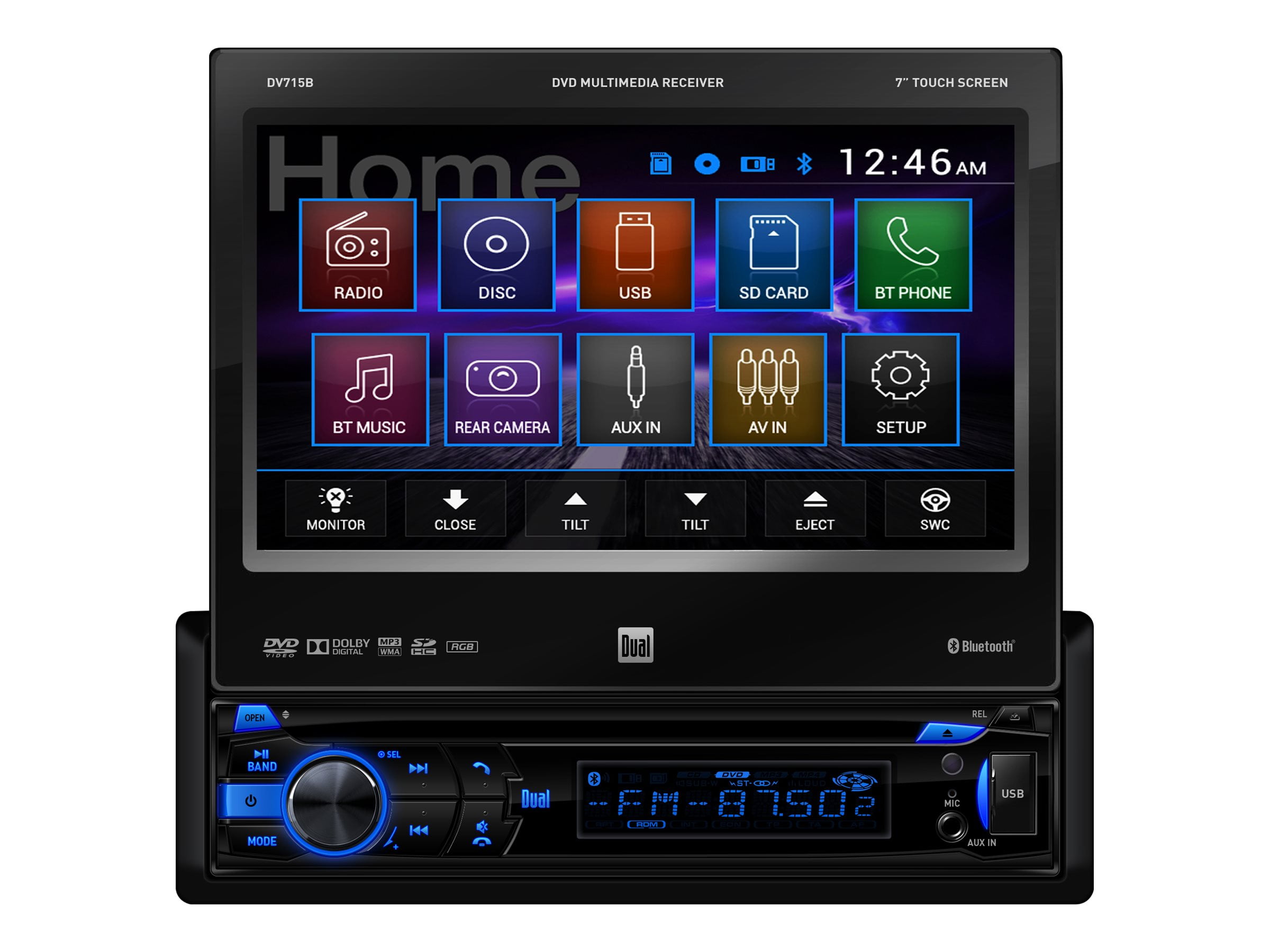 Dual DV715B - DVD receiver - display 