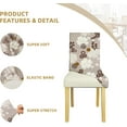 thumbnail image 3 of Flower Chair Covers for Dining Room Set of 4, Dining Chairs Seat Cover,Kitchen Stretch Chair Covers,Seat Cover for Dining Chairs,Furniture Protector for Chairs Dining Room,Slipcover Chair Covers, 3 of 6