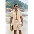 thumbnail image 3 of COOFANDY Beach Outfit for Men Matching Shorts and Shirt, 3 of 6