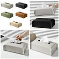 thumbnail image 2 of Napkin Dispenser PU Leather Tissue Organiser Elegant Paper Towel Storage Box, 2 of 16