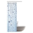thumbnail image 2 of WOPOP Water Bubbles Shower Curtain, Water Drops Polyester Fabric Bathroom Shower Curtain 36x72 Inches, 2 of 3