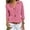 Long Sleeve-Pink, variant on Julycc Womens Short Sleeve Blouse Collared V Neck Button Down Shirt Tops