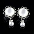 thumbnail image 5 of jiaroswwei 1Pc Lady Flower Faux Pearl Dangle Ear Tunnel Expander Plug Piercing Jewelry Gift, 5 of 7