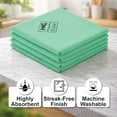 thumbnail image 6 of HIG PVA Microfiber Cleaning Towels Professional Grade Synthetic Chamois, Ultra Absorbent Smooth and Reusable All-Purpose Cleaning Rags for Home, Car & Kitchen 5 Green  - 36080, 6 of 7