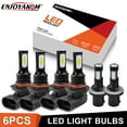 thumbnail image 1 of 6 Pcs pour Chevy Monte Carlo 2000-2005 Combo Faisceau Haut-Bas & Feux de Brouillard Kit d'Ampoules LED 6000K, 1 of 13