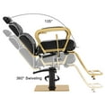 thumbnail image 5 of BarberPub Vintage Salon Chair Hydraulic Beauty Spa Styling Golden 3078, 5 of 7