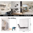 thumbnail image 5 of Gancho Adhesivo 6 Piezas Gancho de Pared de Acero Inoxidable Sin Perforación Toallero con Cinta Adhesiva Ganchos de Baño Sala de Estar y Cocina para Toalla de Baño Perchero Cuadrado - Plata Mate, 5 of 5