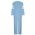 thumbnail image 3 of UAMVSH Ensembles Grande Taille pour Femmes 2 Pcs Tenues Chandail en Molleton Col Rond Pantalon Grand Ensemble Détente Automne Décontracté à Blocs de Couleur Manches Longues, 3 of 4