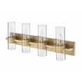 thumbnail image 2 of 343-4V-RB-Z-Lite-Lawson - 4 Light Bath Vanity In Modern Style-11 Inches Tall and 32 Inches Wide-Rubbed Brass  Finish, 2 of 2