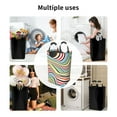 thumbnail image 6 of YFYANG 50L Foldable Laundry Hamper, Waterproof Oxford Fabric Abstract Color Line Texture Laundry Bag Laundry Baskets, 6 of 6