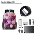 thumbnail image 6 of Haiem Purple And Pink Tulip Bouquet Backpack - Stylish and Durable 15-inch Laptop Backpack with Waterproof Oxford Fabric, 6 of 8