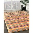 thumbnail image 3 of Ahgly Company Machine Washable Indoor Square Contemporary Rust Pink Area Rugs, 7' Square, 3 of 7