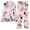 ZC-Pink, variant on Aboser Women Pajamas Set Notch Collar Soft Sleepwear Pjs Comfy Plaid Print Pajama Sets Long Sleeve Button Down Nightwear with Long Pants