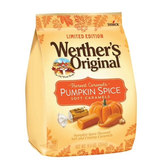 Storck Werther's Originals Harvest Caramels Pumpkin Spice Soft Caramel Limited Edition, 9.4 Oz.