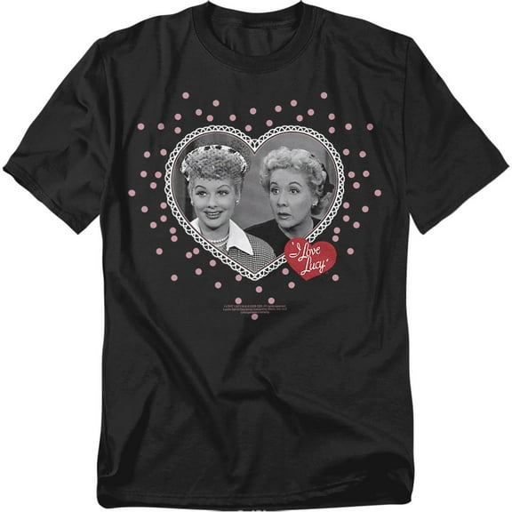 I Love Lucy T-Shirt Hearts And Dots Unisex Graphic Tee For Men & Women