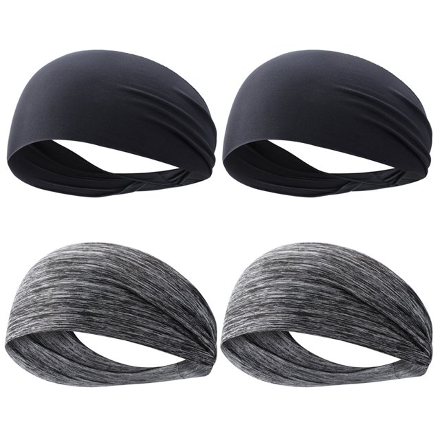 4 diademas deportivas elásticas absorbentes para el sudor, diadema refrescante suave para mujeres y hombres
