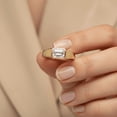 thumbnail image 4 of 2 CT Emerald Cut Diamond Solitaire Ring, Bezel Setting Engagement Ring, Signet Statement Ring, Anniversary Ring, Minimalist Ring., 4 of 4