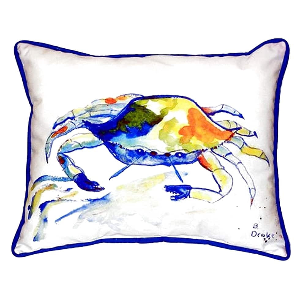 Betsy Drake Interiors Crab Indoor/Outdoor Lumbar Pillow