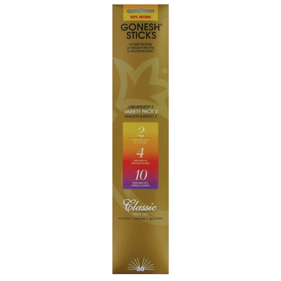 Gonesh Classic Collection Incense Variety Pack, 30/PK