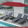 thumbnail image 2 of ZYPPPA  13 FT Double-sided Patio Umbrella, Outdoor Large Twin Size Umbrella w/Crank Handle & 12 Heavy-Duty Ribs, Oversized Rectangle Market Umbrella for Garden Deck Poolside, 2 of 18