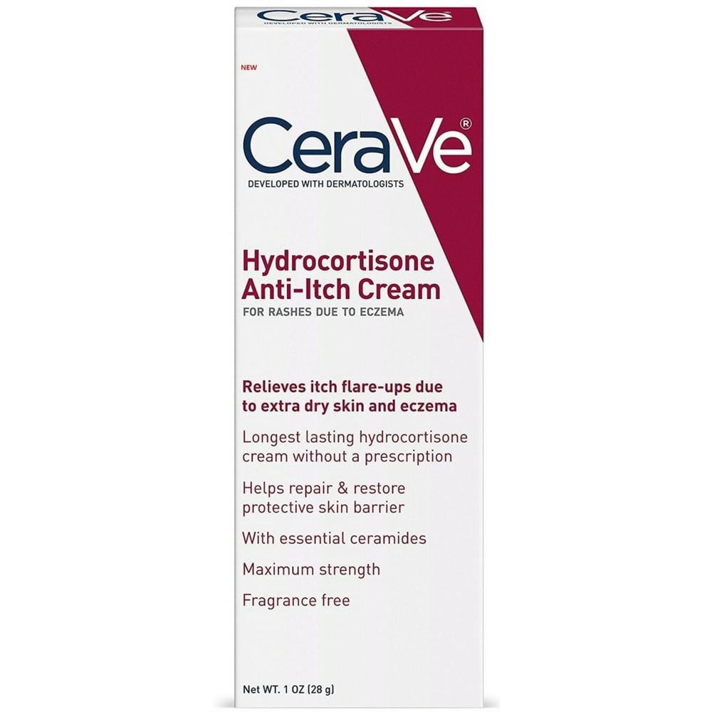 CeraVe Hydrocortisone AntiItch Cream for Rashes due to Eczema 1 oz