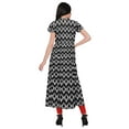 thumbnail image 3 of Moomaya Short Sleeve Kurta Summer Tunic Printed Front Slit Kurtis For Women, 3 of 5