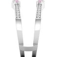 thumbnail image 3 of beryl_creation 14K White Gold Plated 1.42 Ct Round Cut Pink Sapphire & Diamond Wedding Engagement Wrap Enhancer Guard Ring 925 Sterling Silver For Women's -9, 3 of 3