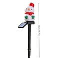 thumbnail image 3 of Christmas Solar Stake Light, Water-Proof Outdoor Solar Christmas LED Decorations with Snowman for Patio Yard Lawn, Holiday Party Decor, 3 of 6