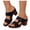Black, variant on Women's Open Toe Block Heel Sandals Fashion Studded Party Dress Shoes Lightweight Non Slip Walking Slides Brown Size 8.5