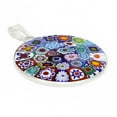 thumbnail image 2 of GlassOfVenice Murano Glass Millefiori Pendant "Multicolor" in Silver Frame 1", 2 of 4
