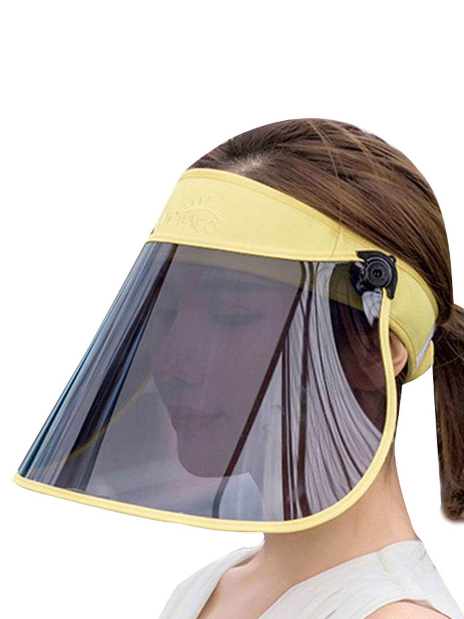 Pudcoco Women Summer Adjustable Visor Sun Hat Uv Protection Face Shield