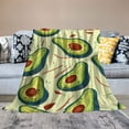thumbnail image 2 of ARISTURING Avocado Pattern Flannel Blanket Lightweight Soft Blanket for All Seasons 50x60in, 2 of 6