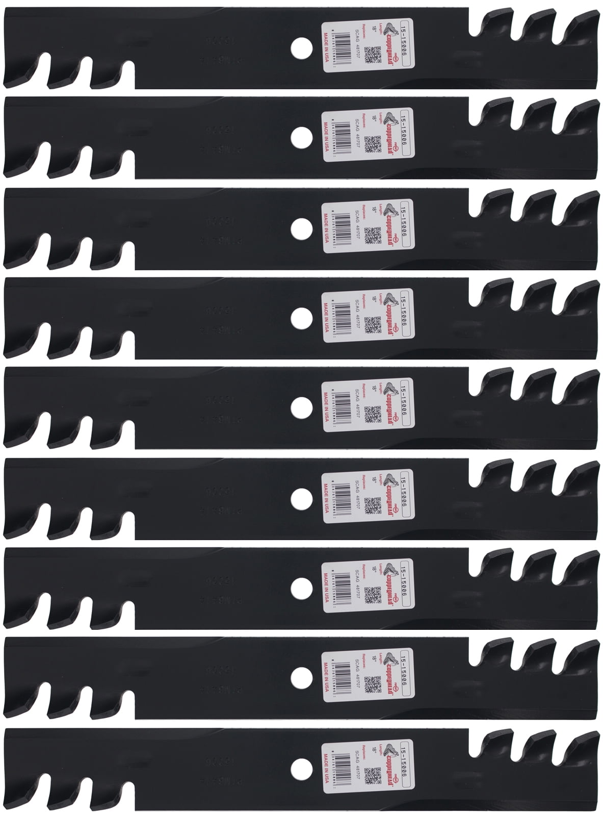 6 USA Mower Blades® Toothed for Encore 363046 363291 823004 36" 52" 54" Deck