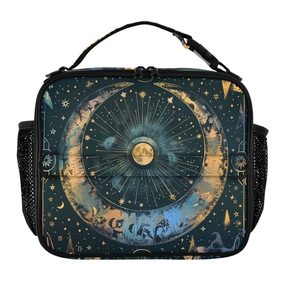 ALAZA Moon and Star Magical Lunch Box Insulated Lunch Bag Cooler Tote with Shoulder Strap