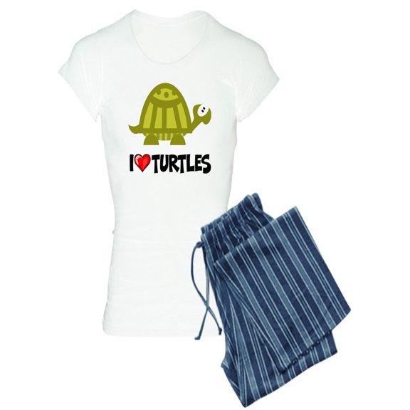 CafePress - I Love Turtles - Women's Light Pajamas