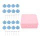 thumbnail image 1 of Juego de 16 pinzas para sujetar fundas de edredón, reutilizables, con desbloqueo con una sola llave para edredones, colchas, cojines y cortinas, color azul., 1 of 14