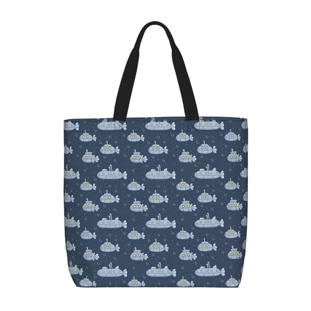Easygdp Submarine With Periscope Bolsa Tote para Mujer, Bolso de Hombro para Trabajo, Playa, Viajes, Compras y Supermercado
