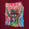 thumbnail image 2 of Dean Russo Cosmic Trash Panda Animal Lover Womens Graphic T-Shirt, Maroon, X-Large, 2 of 6