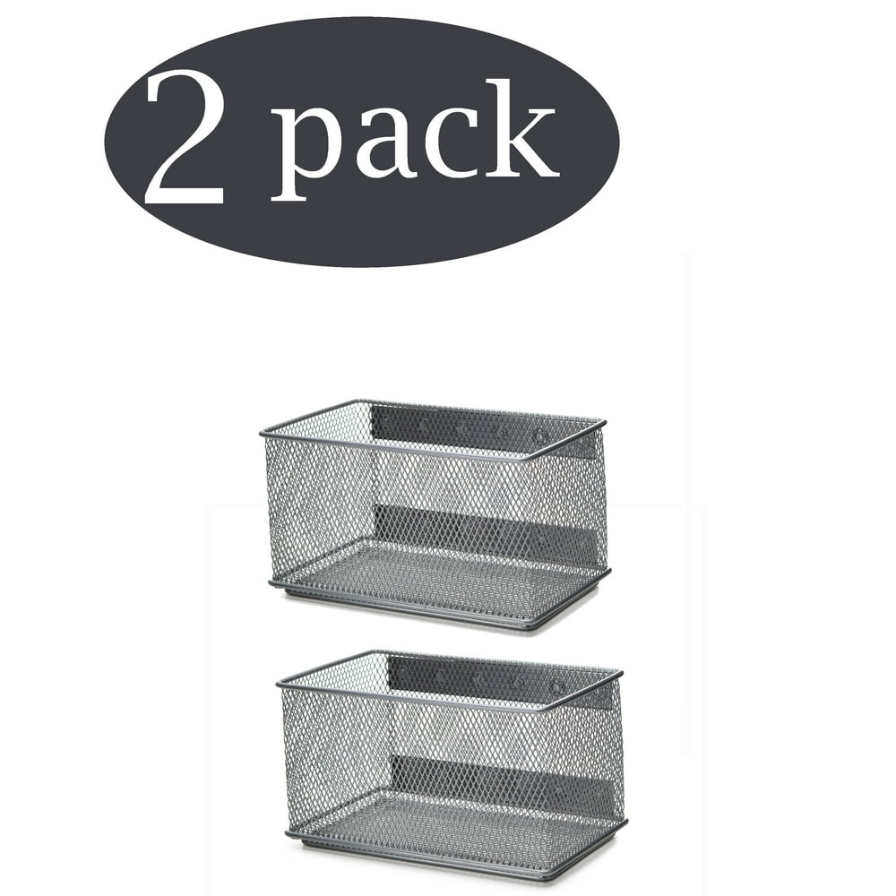 Wire Mesh Storage Basket Trash Caddy Office Supply Organizer