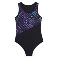 thumbnail image 3 of inlzdz Kids Girls Gymnastics Leotards Sleeveless Training Bodysuit Print Ballerina Ballet Dance Black 14, 3 of 7