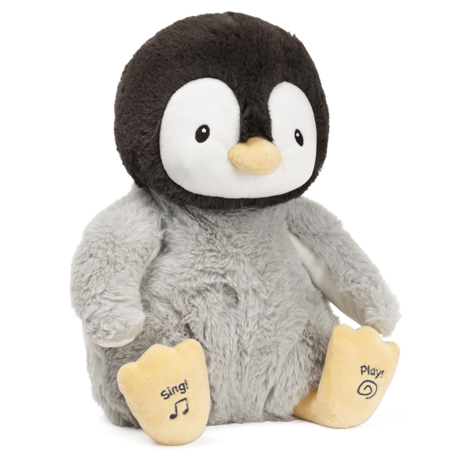 Baby GUND Animated Kissy the Penguin Plush, Singing Stuffed Animal Baby Toy for Ages 0 and Up, Black/White/Grey, 12"