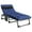 Adjustable Cot/Blue Mattress, variant on MOPHOTO Portable Outdoor Patio Folding Lounge Chair, Heavy Duty Sleeping Bed, Adjustable 5-Position Folding Camping Cot with Mattress & Headrest, Indoor Folding Home Guest Beds