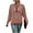 Pink, variant on HAiming Womens Tops Long Sleeve Half Zip Crew Neck Solid Color Shirt Casual Pullover Fall Trendy Clothes