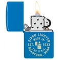 thumbnail image 3 of Zippo Seal Design Sky Blue Matte Pocket Lighter, 3 of 8