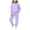 Purple, variant on WUSUOWEI Baby Girl Daily Casual Outfit Solid Pocket Hooded Sweatshirt Set Long Sleeve Elastic Jogger Pants Fall Winter Soft Knit Two Piece Outfit Sets 3-4 Years