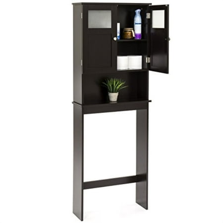 Best Choice Products 2-Door Bathroom Over-the-Toilet Space Saver for Linen, Toiletry, Storage - Espresso - Walmart.com