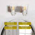 thumbnail image 3 of Minka Lavery Garrison 8 1/2"H Brushed Nickel and Wood 2-Light Bath Wall Sconce, 3 of 7